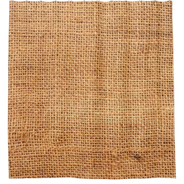 Brauner Leinenuntergrund oder Sacktuch Duschvorhang (Vorderseite)