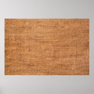 Brauner Leinenuntergrund oder Sacktuch Poster