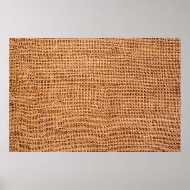 Brauner Leinenuntergrund oder Sacktuch Poster (Vorne)
