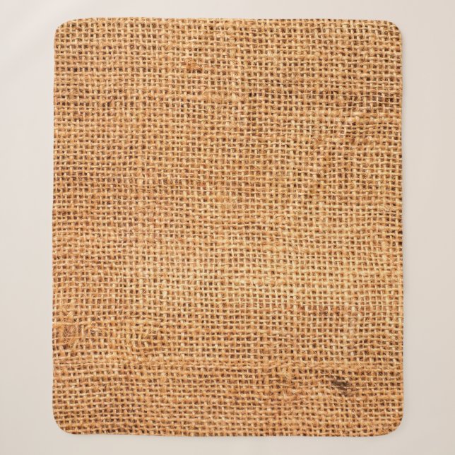 Brauner Leinenuntergrund oder Sacktuch Sherpadecke (Vorderseite)