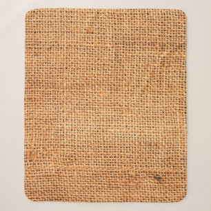 Brauner Leinenuntergrund oder Sacktuch Sherpadecke