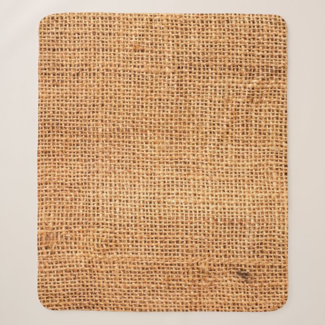 Brauner Leinenuntergrund oder Sacktuch Sherpadecke (Vorderseite)