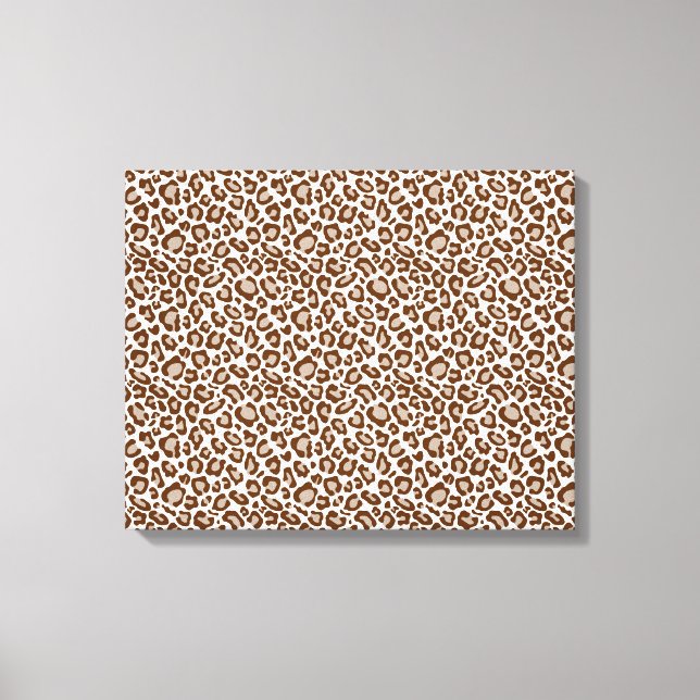 Brauner Leopard Leinwanddruck (Vorderseite)