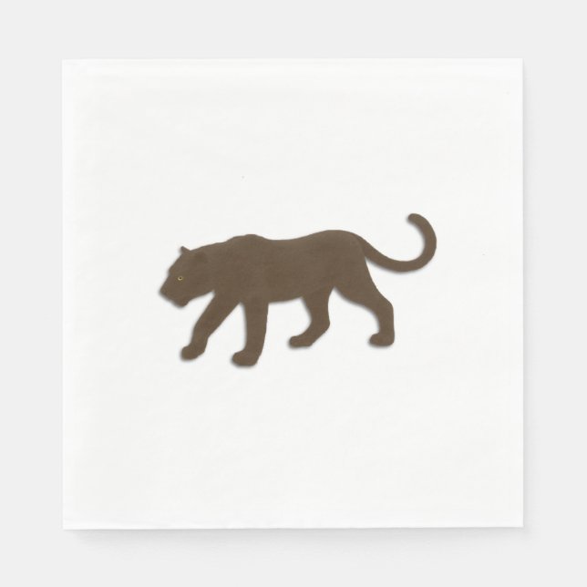 Brauner Leopard Serviette (Vorderseite)