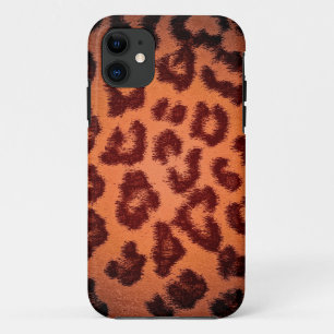 Brauner Leoparden-Druck-Stoff iPhone 11 Hülle