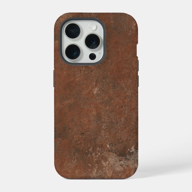Brauner Natursandstein iPhone Hülle (Rückseite)