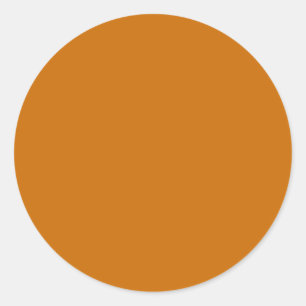 Brauner Orange (Vollfarbe) Runder Aufkleber