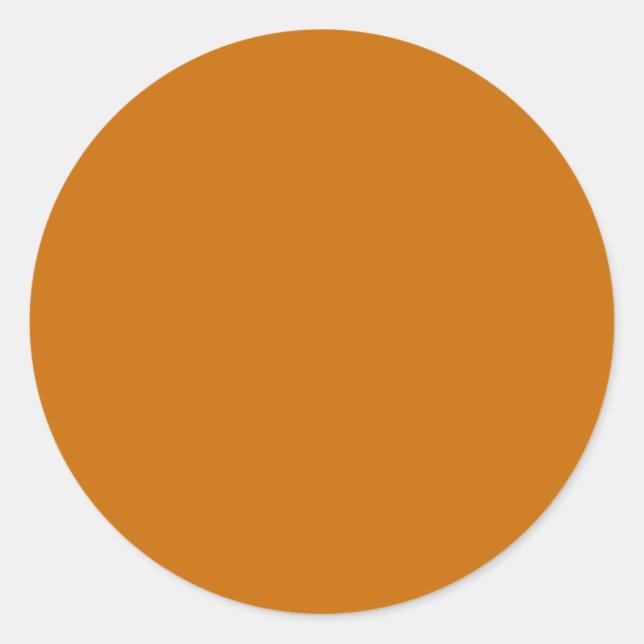 Brauner Orange (Vollfarbe) Runder Aufkleber (Vorderseite)