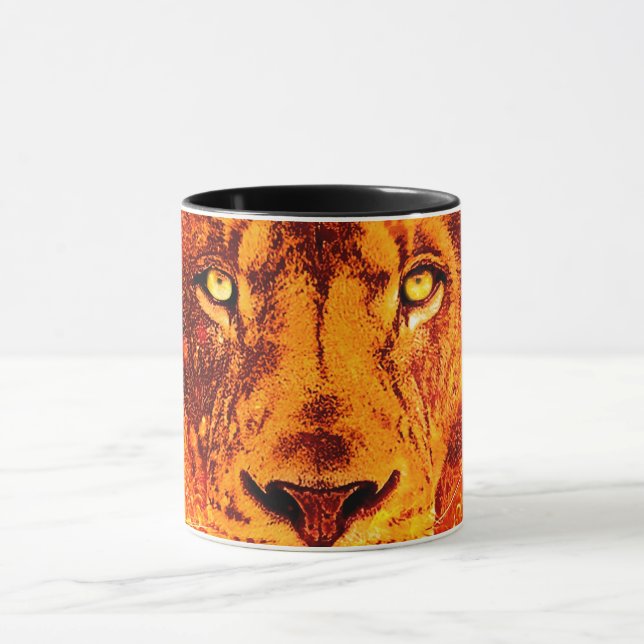 Brauner Orangengelb Tasse (Zentrum)