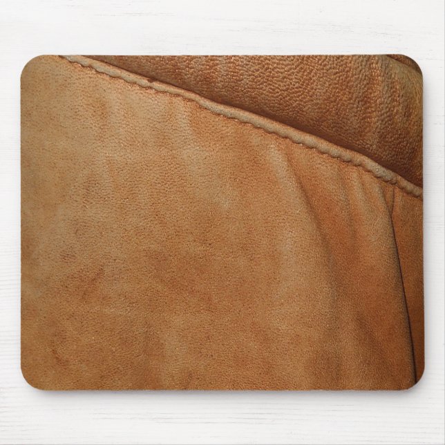 Brauner Orangenleder Look Texturmousemat Mousepad (Vorne)