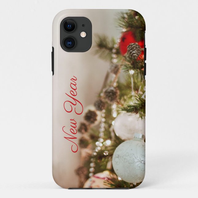 Brauner Pinecon - weißer Baubel Weihnachts-IPhone- Case-Mate iPhone Hülle (Rückseite)