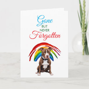 Brauner Pitbull Beileid Loss Karte