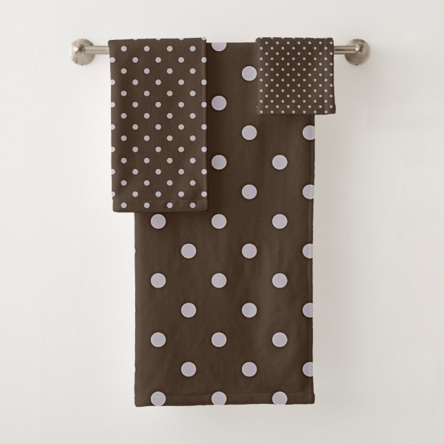 Brauner Punkt Geschenk Badhandtuch Set (Insitu)