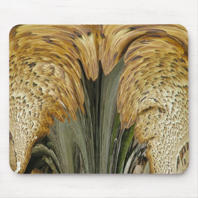 Brauner Regenschirm Fungus Abstrakt Mousepad (Vorne)