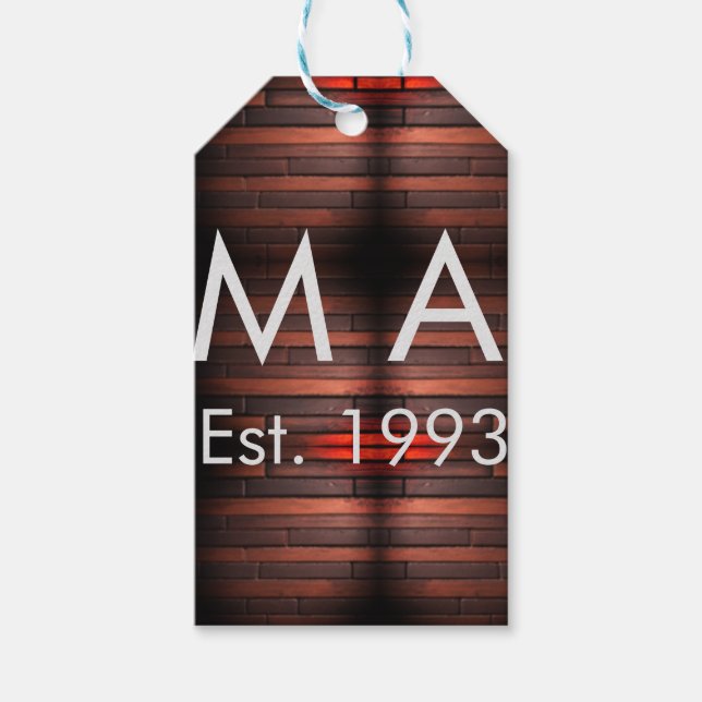 Brauner rustikaler Backsteinstein Name Buchstabe J Geschenkanhänger (Vorderseite)