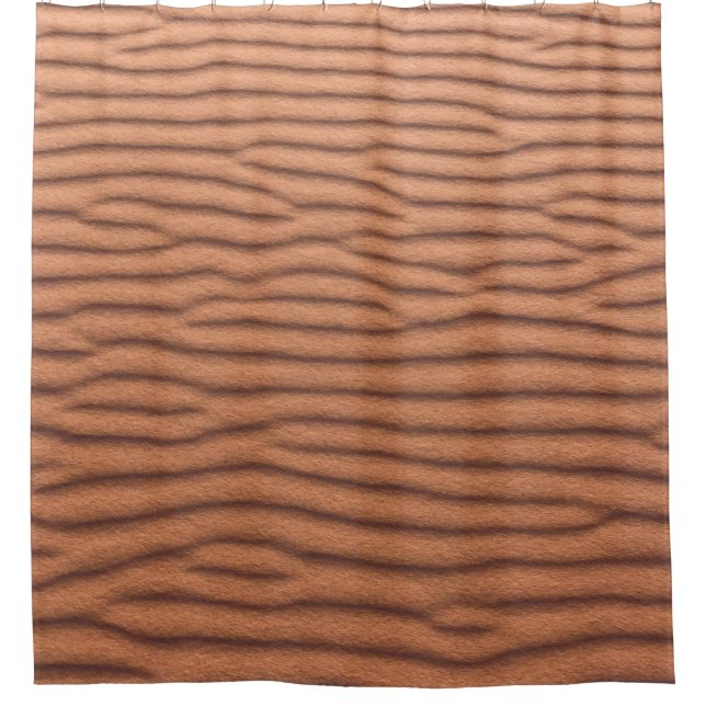 Brauner Sand Duschvorhang (Vorderseite)