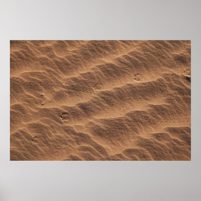 Brauner Sand mit Wasser tagsüber Poster (Vorne)
