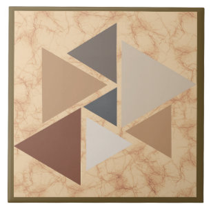 Brauner Sandstein Geometrisches Muster  Fliese