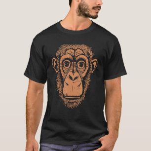 Brauner Schimpanse - Ape not Monkey - Niedlicher S T-Shirt