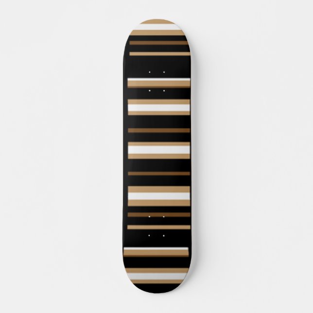 Brauner schwarzer Streifen Skateboard (Vorne)