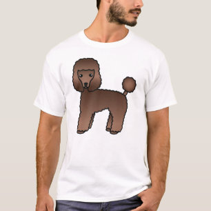 Brauner Spielzeugpudel Süßer Cartoon-Hund T-Shirt