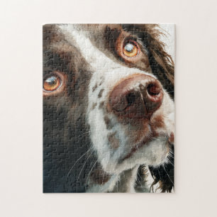 Brauner Springer Spaniel Portrait Puzzle
