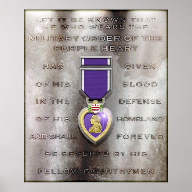 Brauner Stein "PURPLE HEART" Poster (Vorne)