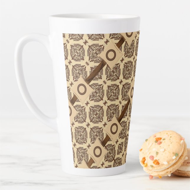 Brauner Streifen Latte Tasse (Beispiel)
