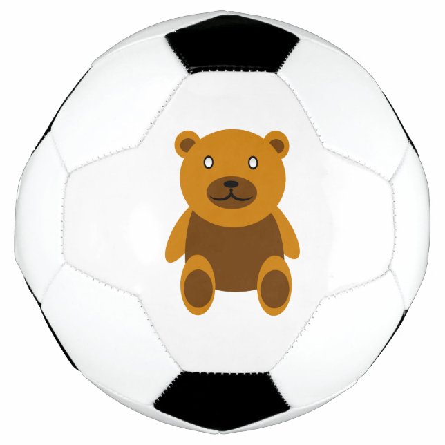 Brauner Teddybär Fußball (Vorderseite)