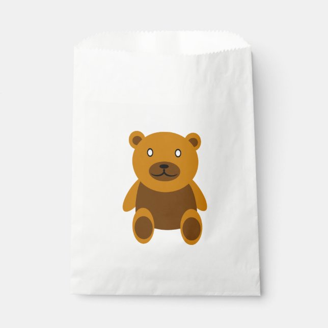 Brauner Teddybär Geschenktütchen (Vorderseite)