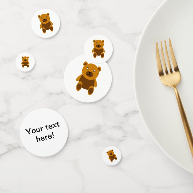 Brauner Teddybär Konfetti (Gruppe)