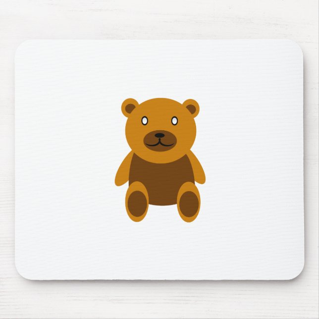 Brauner Teddybär Mousepad (Vorne)