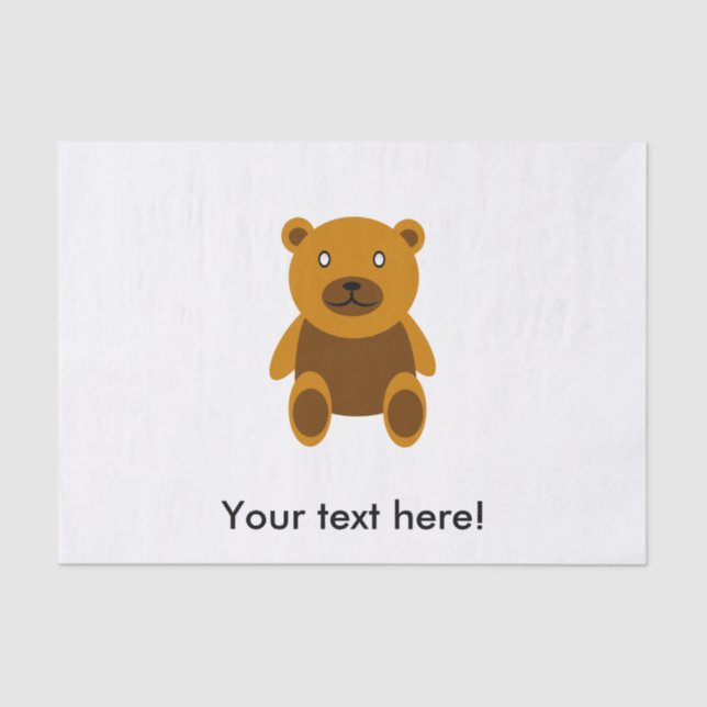 Brauner Teddybär Seidenpapier (Vorderseite)