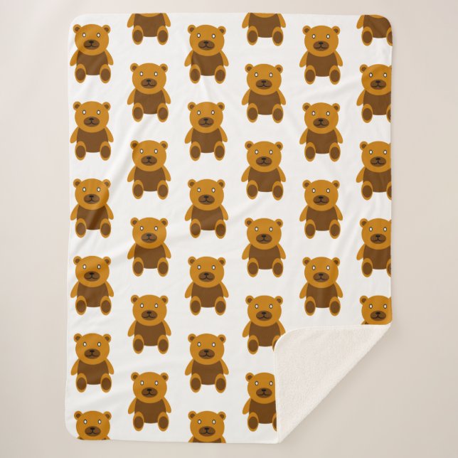 Brauner Teddybär Sherpadecke (Vorderseite)