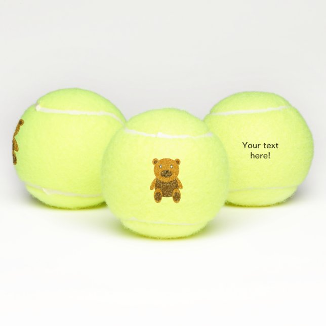 Brauner Teddybär Tennisbälle (Multi)