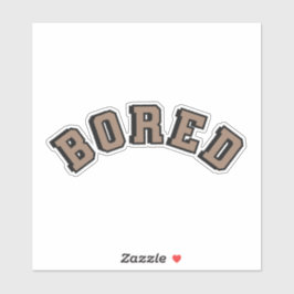 Brauner Text Aufkleber