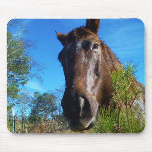 Brauner und cremefarbener Himmel Mousepad