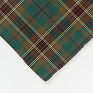 Brauner und grüner Karierter Murphy Tartan Fleecedecke