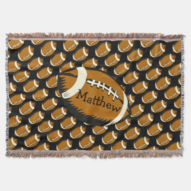 Brauner und schwarzer Fußball-Sportschuh Decken (Vorderseite)