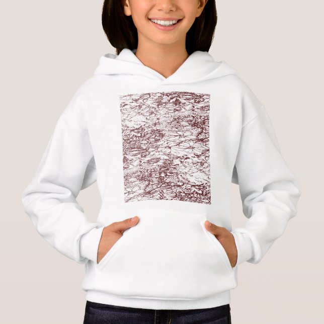 brauner und weißer Hintergrund mit grober Textur Hoodie (Vorderseite)