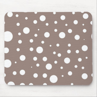 Brauner und weißer Polka-Dot Mousepad