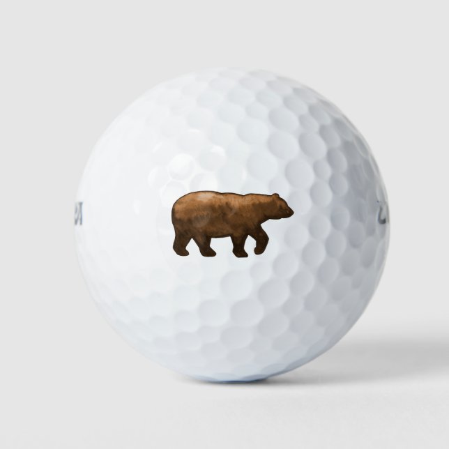 Brauner Wasserbär Golf Balls Golfball (Vorderseite)