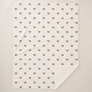 Brauner Zucker Glitter Herzen Liebe Valentinstag Sherpadecke