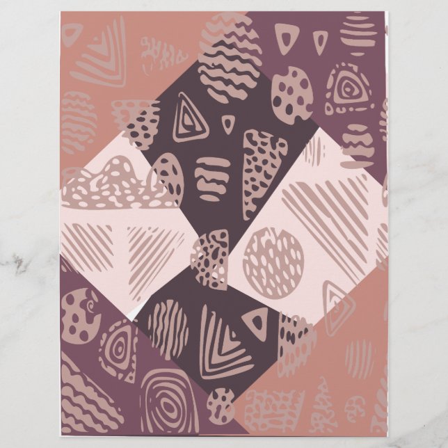 Braunes abstraktes Scrapbook-Papier (Vorderseite)
