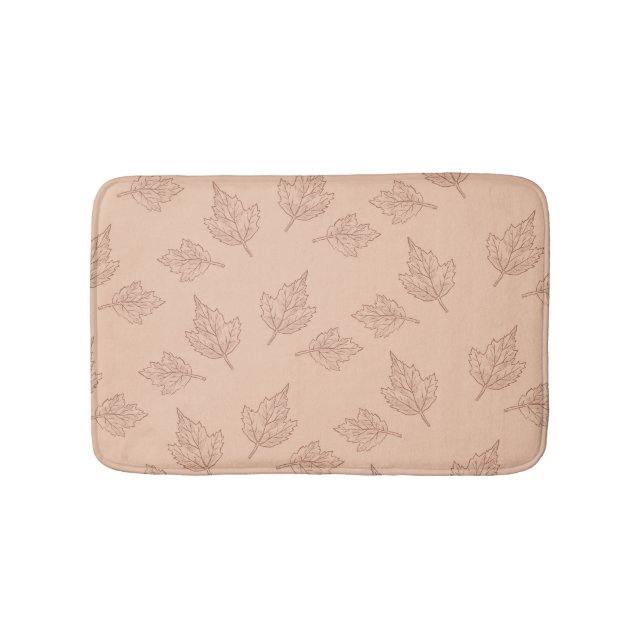 Braunes Ahorn Verlasse Vintages Linienmuster Badematte (Vorderseite)