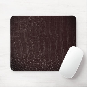 Braunes Alligator-Krokodilleder-Imitat Mousepad