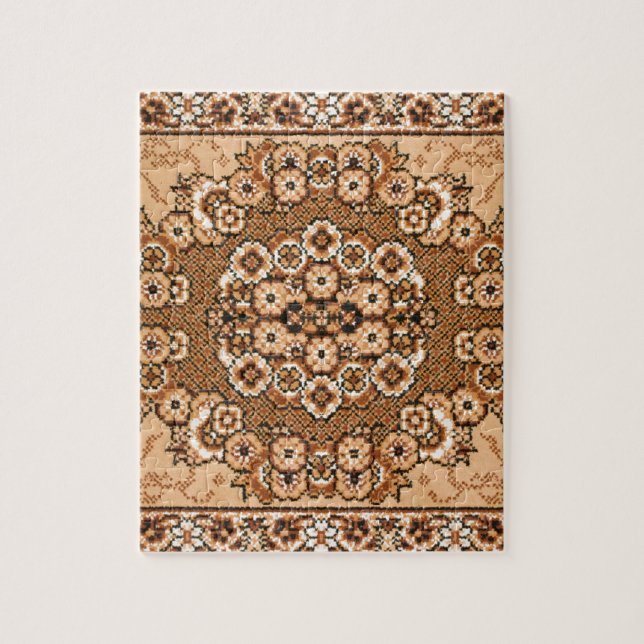 braunes beige weißes orientalisches puzzle (Vertikal)