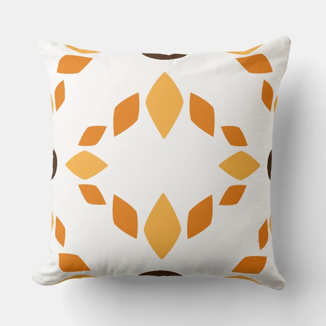 braunes Blumenkissen Kissen (Vorderseite)