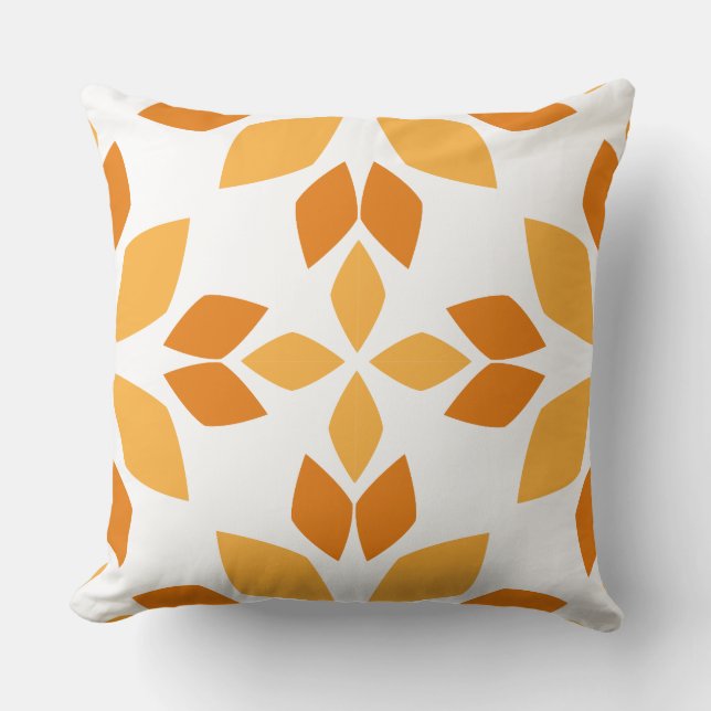 braunes Blumenkissen Kissen (Vorderseite)