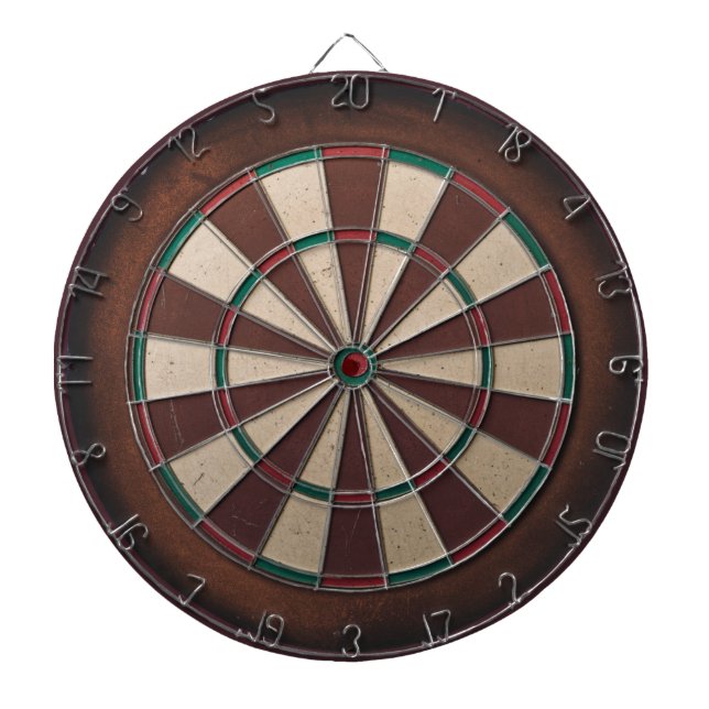 Braunes Dartboard Dartscheibe (vorne)